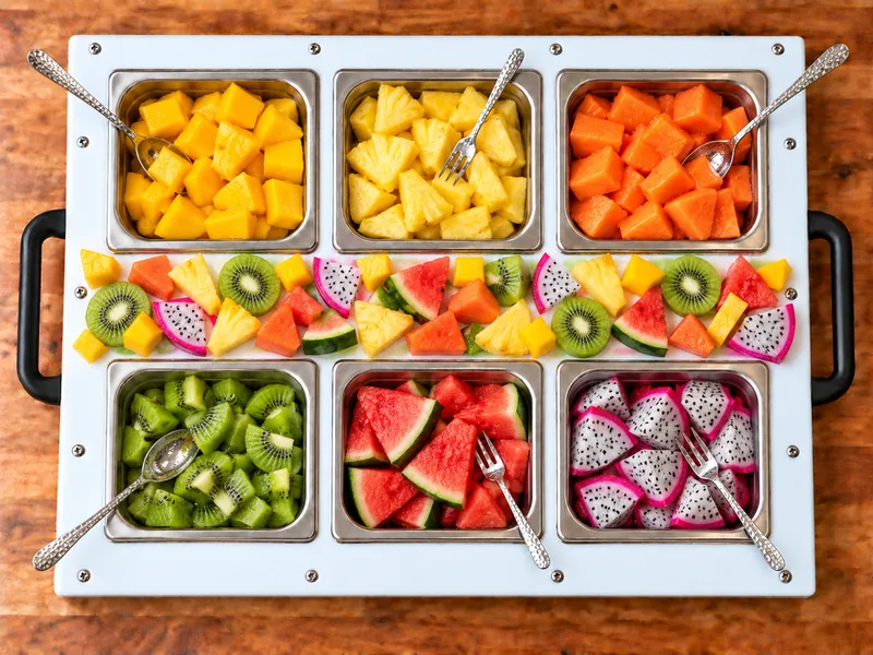 Nine-pan fruit buffet board